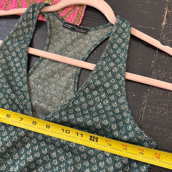 Zara Trafaluc metallic green tank top size Small - Picture 7 of 8